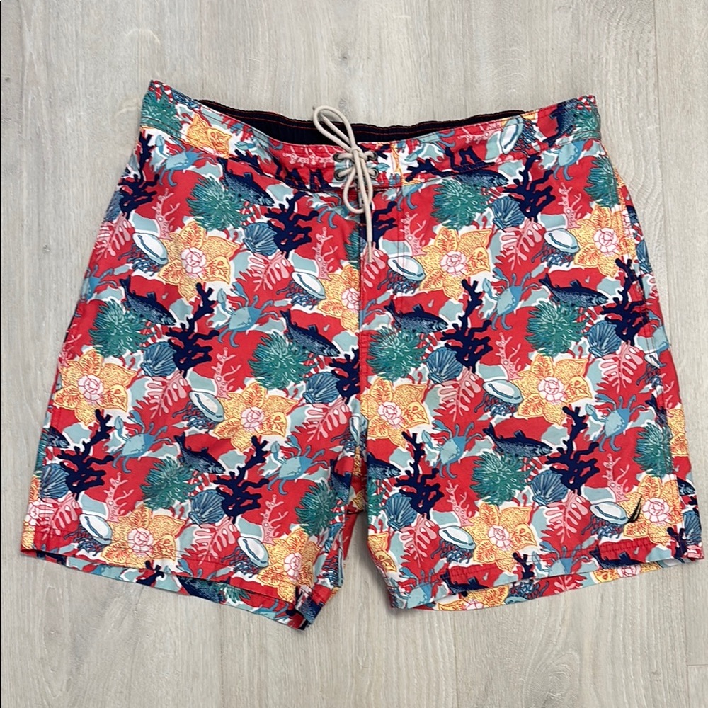 🔥BUNDLESALE Mens XL Nautica Swim Trunks Bathing Suit Vibrant Design